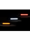 Fristom FT-073 Long Dark Tinted 8 LED 12/24v Marker Light With Flat and Rounded Mounting Pads PN: FT-073LONGDARK